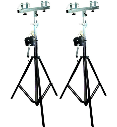 2 MR TRUSS TST200 & TSBC250 Crank Light Stand<br/> Pro Lighting 12 Foot Crank Light Stand & Square Truss T-Bar