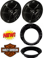 Speaker Adapter Fit 98-13 Harley Davidson Touring Model + JVC 6.5" Speakers 300W