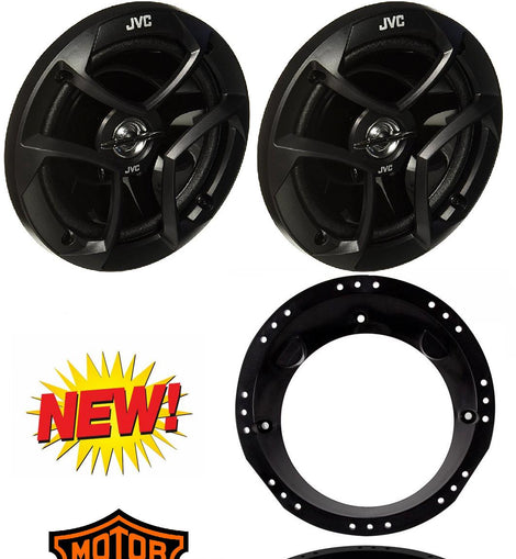 Speaker Adapter Fit 98-13 Harley Davidson Touring Model + JVC 6.5