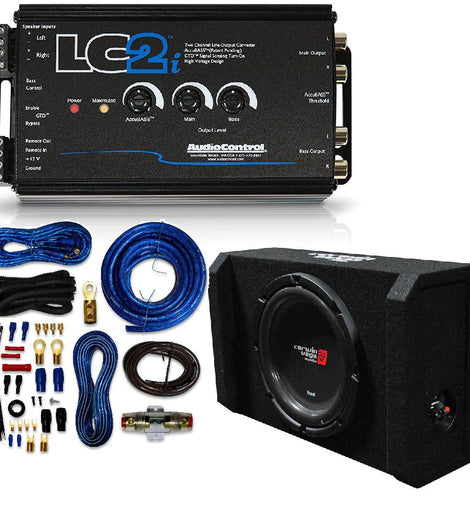 Cerwin Vega Mobile H7SE10 Audio Control LC2iB+ Amp Kit 4 gauge package