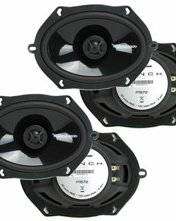 2 Pair Rockford Fosgate P1572 5x7" Punch Series 2-Way Coaxial Full Range Car Speakers