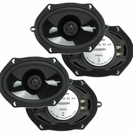 2 Pair Rockford Fosgate P1572 5x7" Punch Series 2-Way Coaxial Full Range Car Speakers