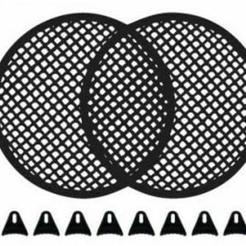 Two DJS60 6" Universal Speaker Subwoofer Grill Mesh Cover Clips Screws Guard