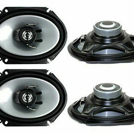 2 Pair Kenwood Car KFCC6866S 6x8" 500 Watt 2-Way Car Audio Coaxial Speakers Stereo