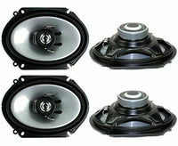 4 Kenwood Car KFCC6866S 6x8" 500 Watt 2-Way Car Audio Coaxial Speakers Stereo
