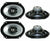 4 Kenwood Car KFCC6866S 6x8" 500 Watt 2-Way Car Audio Coaxial Speakers Stereo