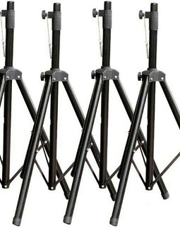 4 MR DJ SS250 Universal Black Heavy Duty Folding Tripod PRO PA DJ Home On Stage Speaker Stand Mount Holder