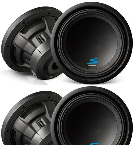 2 Alpine S-W12D4 Car Subwoofer<br/>1800W Max (600W RMS) 12