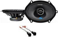 Alpine S-S57 5x7" Rear Factory Speaker Replacement Kit For 2004 Ford F-150 Heritage + Metra 72-5600 Speaker Harness