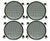 4 10" SubWoofer Metal Mesh Cover Waffle Speaker Grill Protect Guard DJ Car Audio
