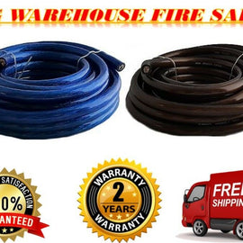 Absolute U.S.A 100 FEET PREMIUM 0 GAUGE 50' BLUE POWER & 50' BLACK GROUND WIRE CABLE MARINE CAR