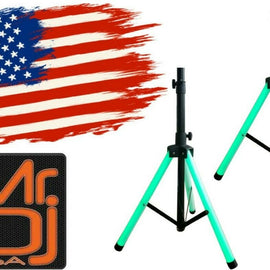 2 MR DJ Color Stand LED Speaker Stand Tripod With LED lighting and IR control