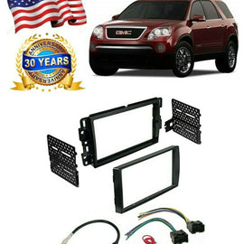 American Terminal Double Din Dash Kit Stereo Radio Wire Harness Fit 06- Buick Chevy 07- GMC Saturn