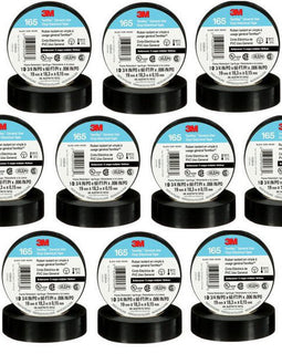 25 3M 165 Temflex 1700 Economy Grade Vinyl Electrical Tape, 3/4 in x 60 feet