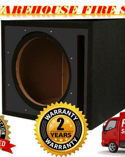 Absolute USA PSEB10BK Single 10-Inch Ported Subwoofer Enclosure with Black High Gloss Face Board