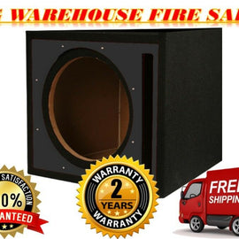 Absolute USA PSEB10BK Single 10-Inch Ported Subwoofer Enclosure with Black High Gloss Face Board