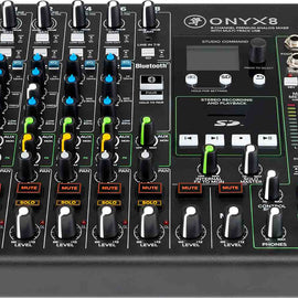 Mackie Onyx8, 8-Channel Premium Analog Audio Mixer + Multitrack USB Recording