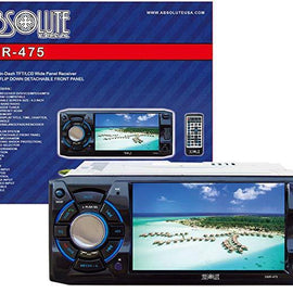 Absolute DMR475 Single Din Car Stereo 4.8" DVD/MP3/CD Radio Multimedia Player