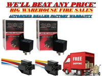 2 x 12V 30/40 Amp SPDT Automotive Marine Bosch / Tyco Style 5 Pin Relay with Wires & Harness Socket