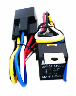 Absolute USA 2x 12Volt 30/40 Amp Car Auto Automotive Marine Relay With Wiring Harness And Socket