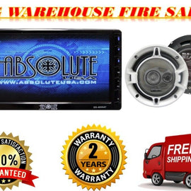 Absolute DD-4000 7" Double Din DVD CD MP3 USB with 6.5" Speaker