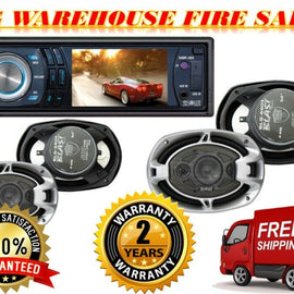 Absolute DMR-380BTAD BLS-6904 x2<br/> 3.5" Car Stereo DVD/CD/MP3/AM/FM & 2 Pairs of 6X9" speaker