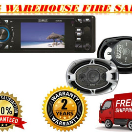 Absolute 3.5" Car Stereo DVD/CD/MP3/AM/FM Player & Pair of 6X9" speaker