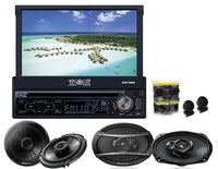 7" In-Dash Car Stereo + Pioneer TS-G1620F 6.5 TS-G6930F 6x9" & TW600