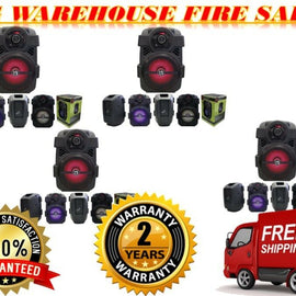 4 MR DJ PSE-80BT 8" Portable Active Speaker Rechargeable Battery Party Speaker Bluetooth 1200 Watts P.M.P.O