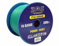 Absolute P16-500GR 16 Gauge 500-Feet Spool Primary Power Cable (Green)