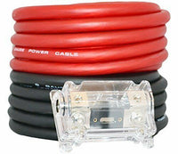 AMPKIT0-50 0 Gauge 50' (25ft Red-25 Black) Amplifier Install Wiring 6000W Amp Kit
