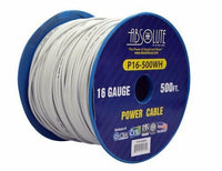 Absolute P16-500WH 16 Gauge 500-Feet White Spool Primary Remote Power Wire Cable