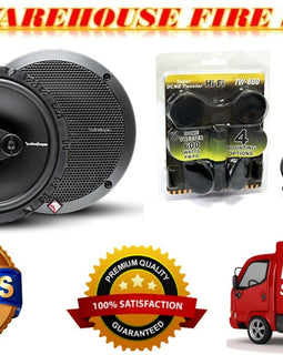 Rockford Fosgate Prime R165X3 & TW500 Dome Tweeter<br/>180W Peak, 90W RMS 6.5" 3-Way PRIME Series Coaxial Speakers w/ Silk Tweeters & Absolute TW500 500W Max Dome Tweeter