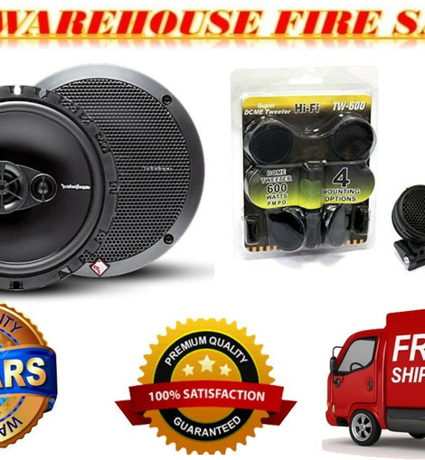 Rockford Fosgate R165X3 & TW500 Dome Tweeter 180W 6.5