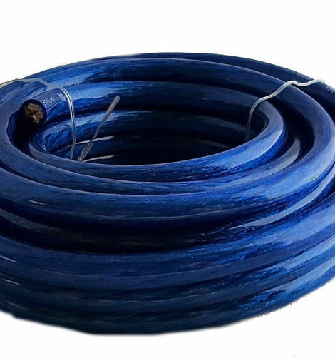 Absolute A025BL 1/0 Gauge 25 FT Flexi Amp Power/Ground Battery Wire Cable Blue