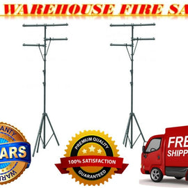 2 Pro Audio DJ Multi Arm 8 Bolt Lighting 12 Foot Tripod Light Stand Package