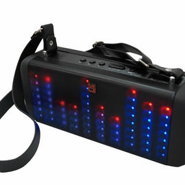 MR DJ SOUL Double 4" Portable Power Active Bluetooth Rechargeable LED Light Speaker