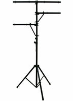 MR DJ Heavy Duty DJ Portable Light Stand w/ Two Fixture Arms & T-Bar