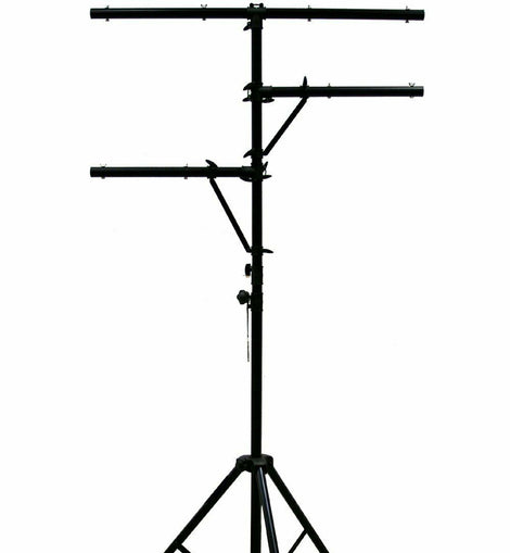 MR DJ Heavy Duty DJ Light Stand w/ Two Fixture Arms & T-Bar