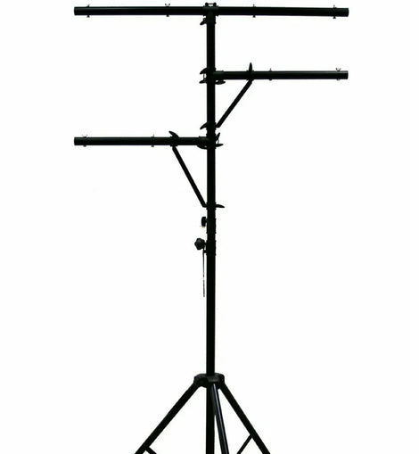 MR DJ LS-360 Heavy-Duty Portable DJ Light Stand w/ Two Fixture Arms & T-Bar