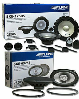 ALPINE SXE-1750S 6.5" 2 Way Component & SXE-6925S 6"x9" 2 Way Car Speakers