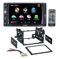 Absolute USA DD3000 Double Din DVD, CD, MP3 Multimedia DVD CD MP3 Player Receiver With Dash Kit Harness for 86-up Honda Acura