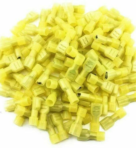 Absolute 50PC FQD1210Y-50 12/10 Gauge Nylon Fully Insulated Female Quick Disconnect