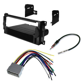 Chrysler Dodge Jeep Single Din Dash Kit for Radio Stereo Install Harness Antenna