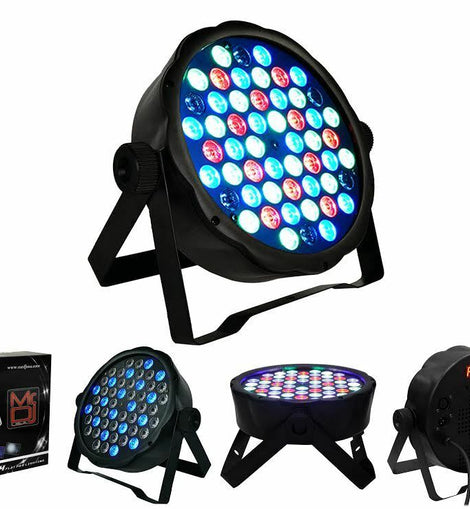 MR DJ MEGA354 Slim Disco DJ Party Club Stage Show Lighting Flat Par Wash Lighting 54X1W RGBW