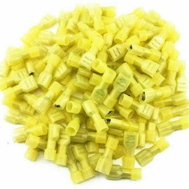 XP Audio XFQD1210Y 100pcs Yellow 12/10-Gauge Economy Nylon Female Fully-Insulated Quick Disconnects