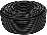 American Terminal 25 Ft 1" Split Wire Loom Conduit Polyethylene Tubing Black