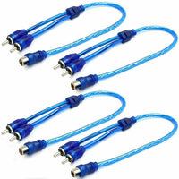 4 Absolute  RCA Audio Cable "Y" Adapter Splitter 1 Female to 2 Male Plug Cable