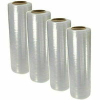 BM Paper 4 Rolls BM 18" x 1500 SQ' 80 Gauge Pallet Wrap Pre Stretch Film Hand Shrink Wrap