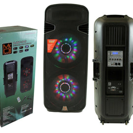 MR DJ Lets Jump Dual 15" 3Way 5000W DJ Active Speaker PA Party BT USB Speaker